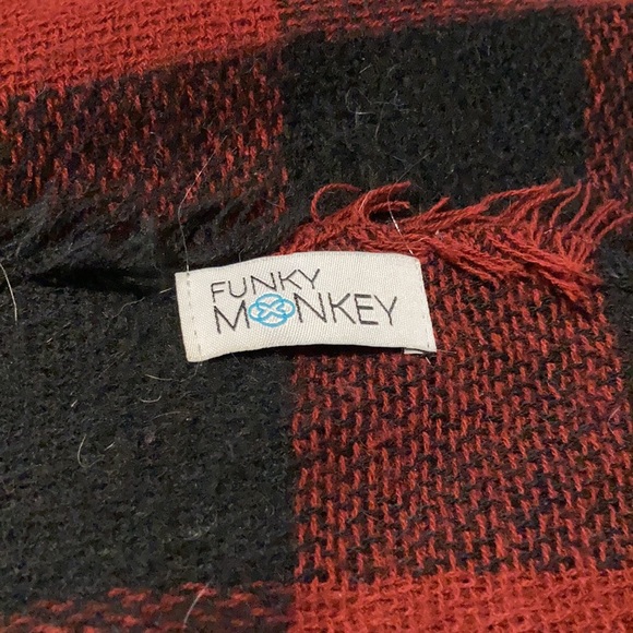 Funky Monkey Buffalo Plaid blanket scarf - Picture 2 of 8